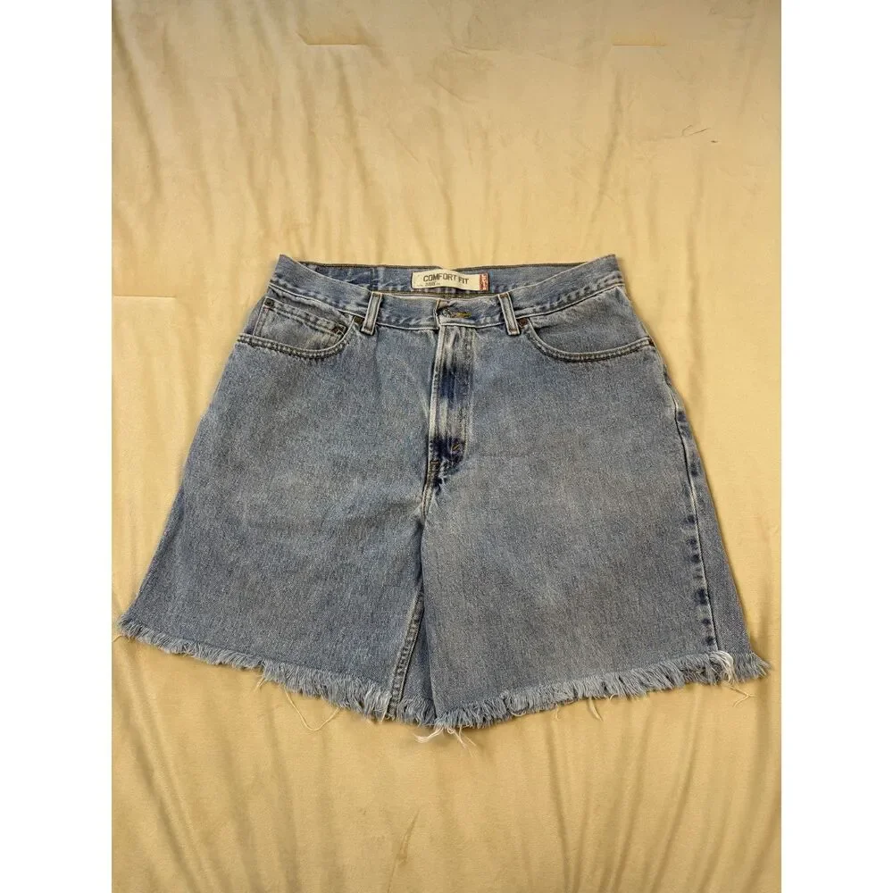 Levi’s 560 Comfort Fit W34 Light Wash Denim Cutoff Shorts Vintage Style